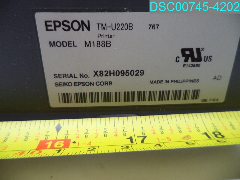 Used Item Epson TM-U220B M188B POS Receipt Printer USB Interface
