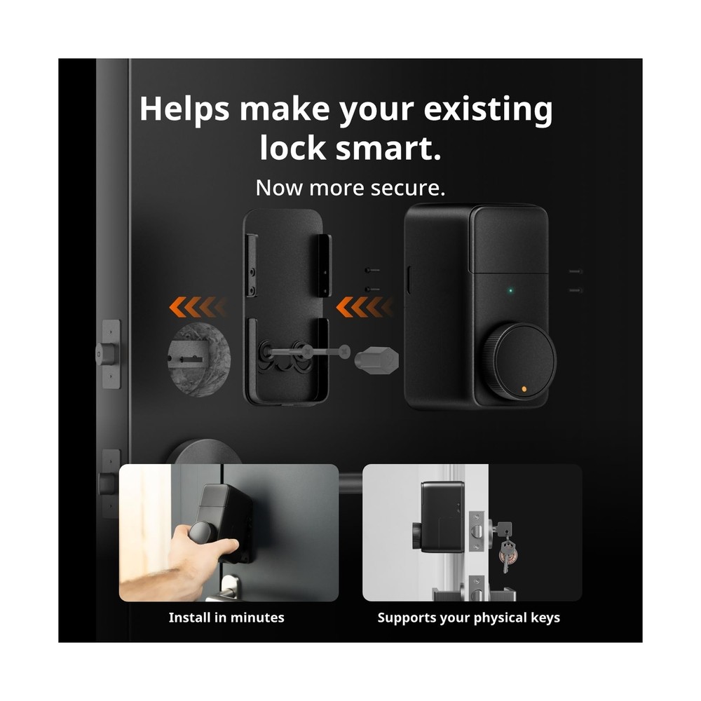SwitchBot WiFi Smart Lock Pro with Keypad Touch, Fingerprint Keyless Entry Do...
