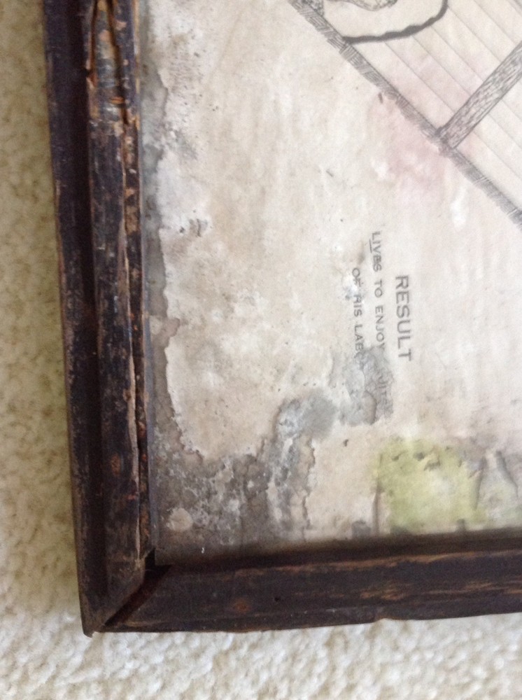 Lehigh Coal & Navigation Co. ORIGINAL Warning Safety Poster, Original Frame