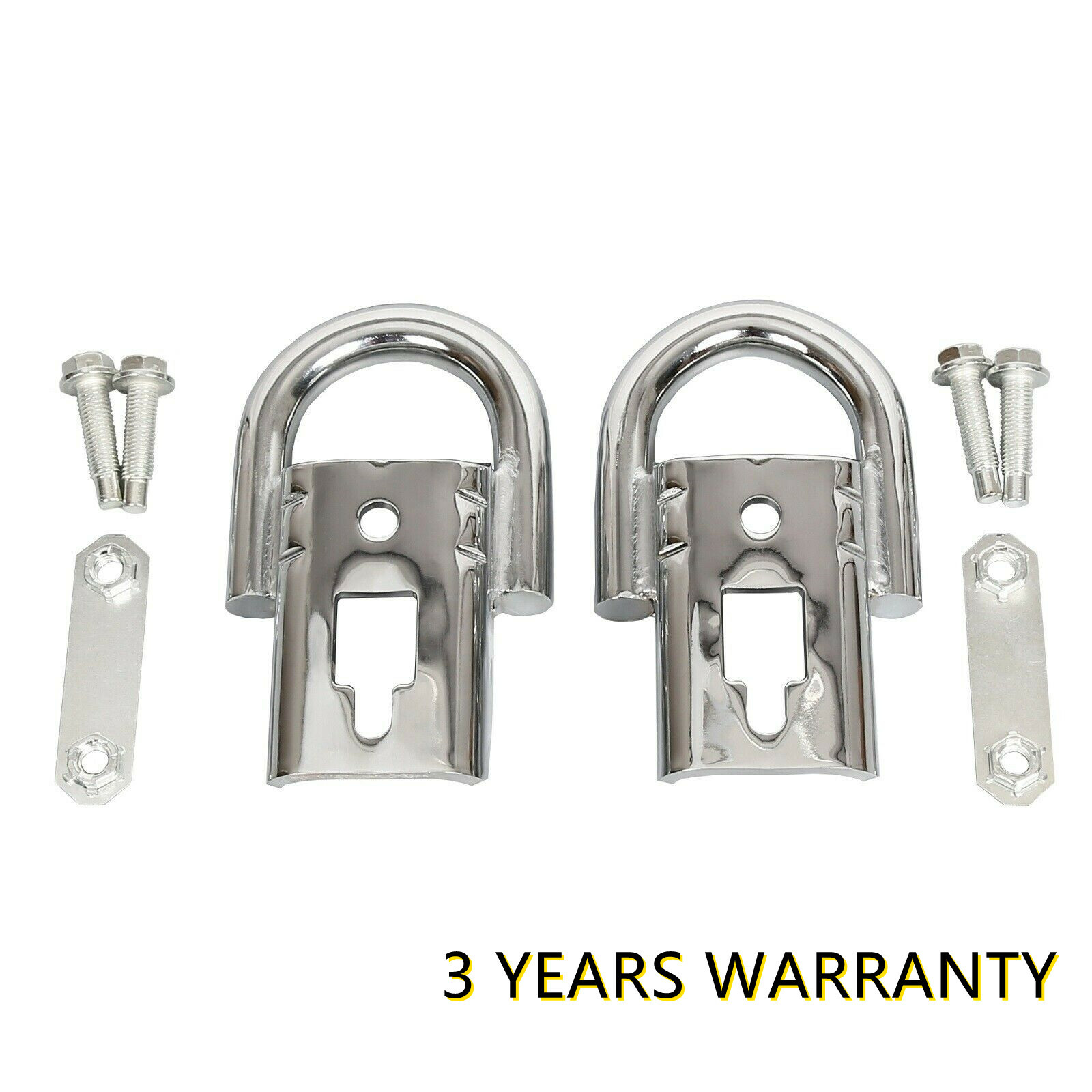 Fit For 2004-2024 2008 2009 Ford F150 F-150 Chrome Tow Hooks w/ Hardware - Pair