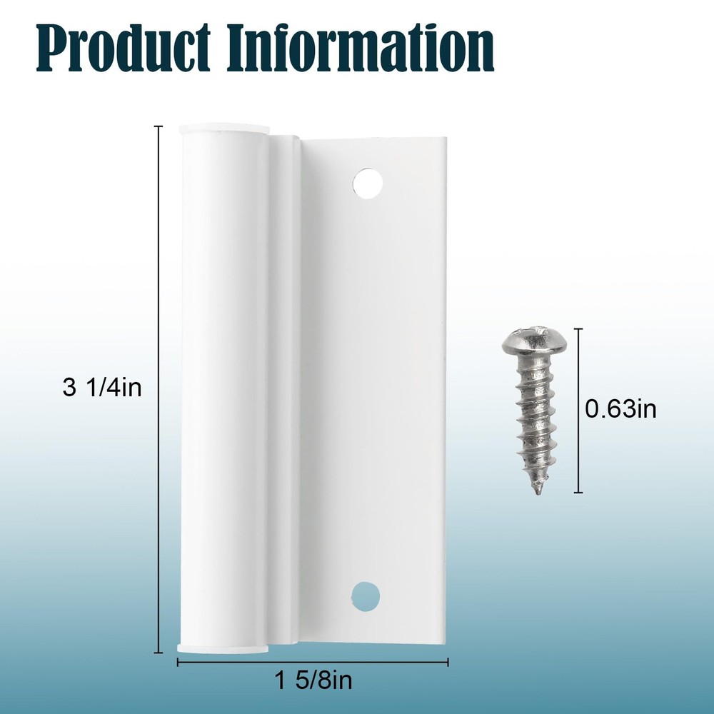 Lower Screen Door Hinge Leaf for Anderson Storm Replacement, White