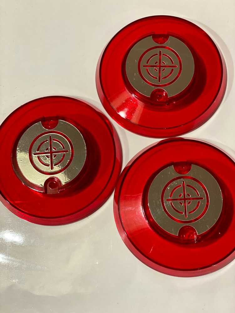 Terminator 2 Mirrored Pop Bumper Cap Decals for a Pinball Machine