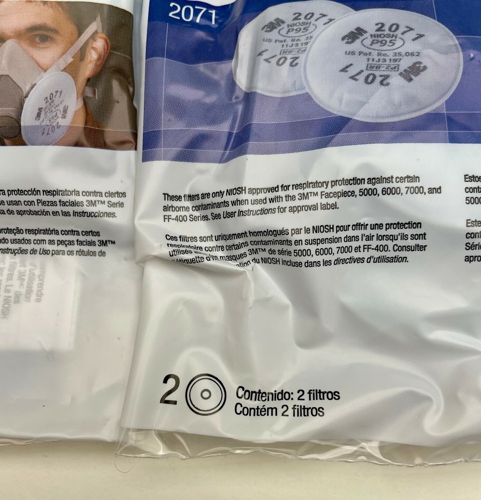 New 3M Particulate Filter 2071 P95 12-Pack Exp. 2025
