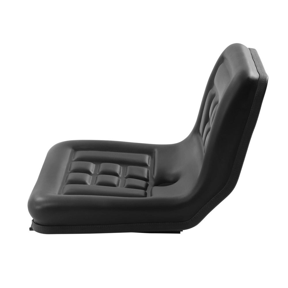 Universal Compact High Back Mower Seat Black Seat with Mounting Bolt Patterns