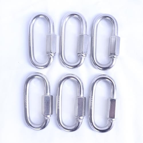 2.9 Inch 304 Stainless Steel Carabiner and Stainless Steel Chain Quick 2.9inch