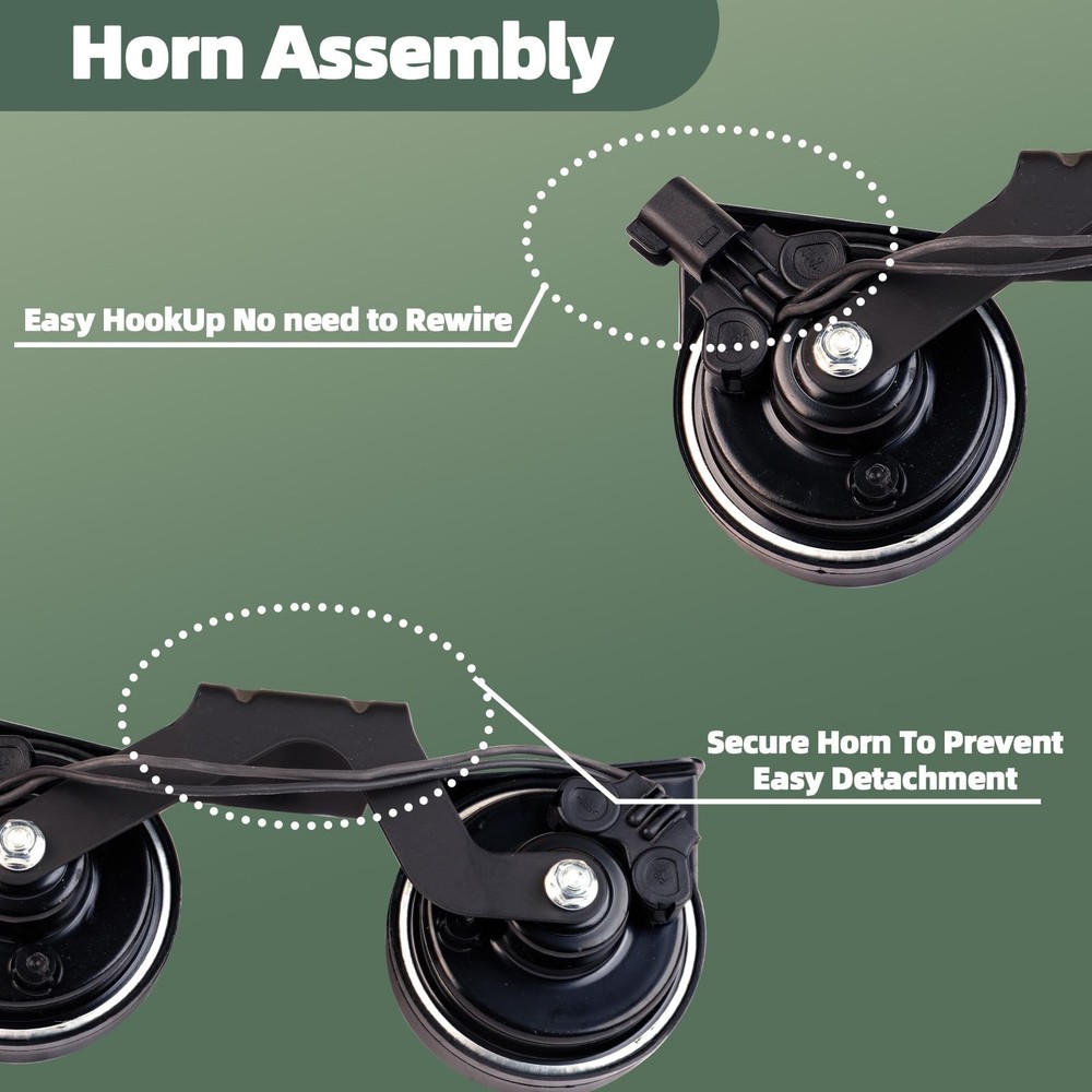 Horn Assembly with Bracket Compatible with Ford Explorer 2016 2017 2018 2019 ...
