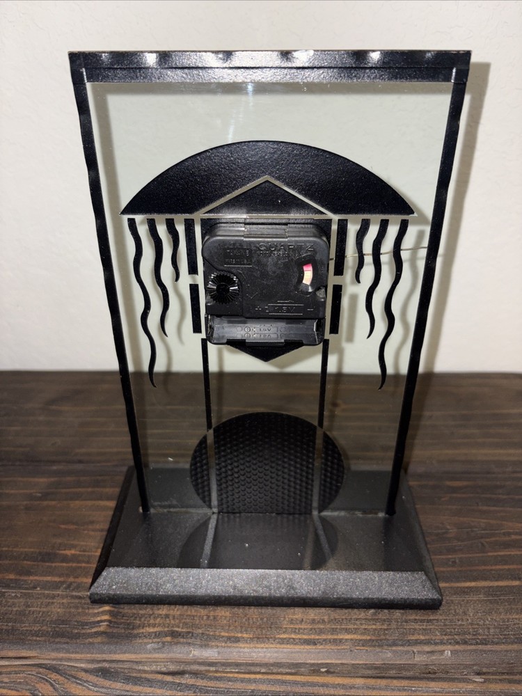 Glass Mantel Clock by Beaux 10.5”