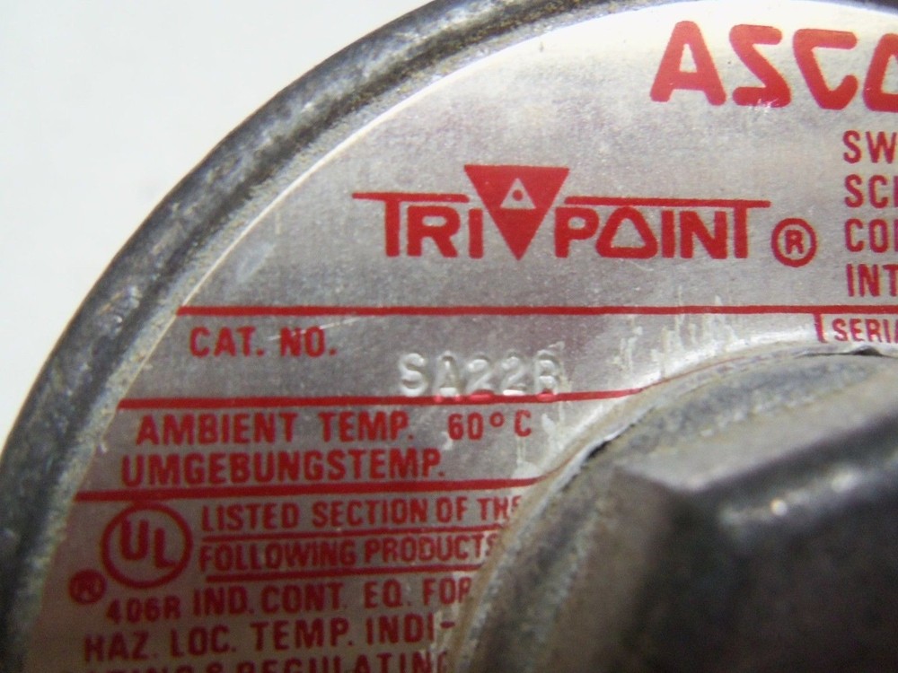 ASCO SA22B PRESSURE SWITCH UNMP