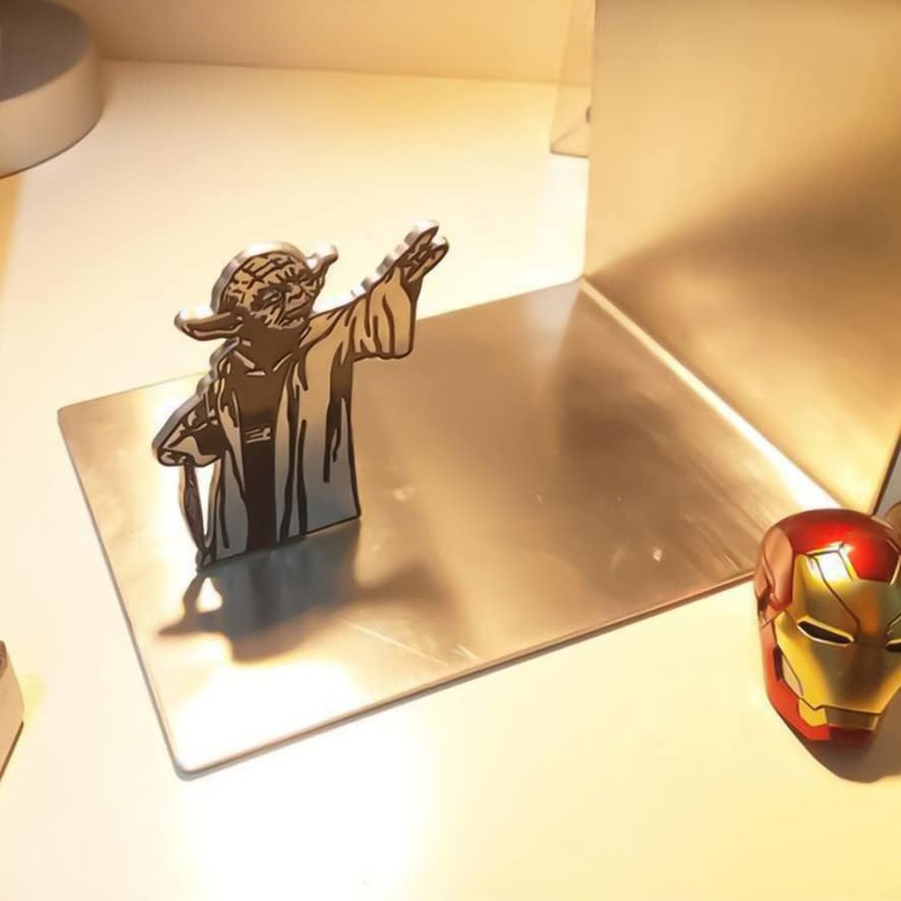 Master Yoda Force Metal Bookend, Double-Sided Printing Yoda Pattern, Creative...