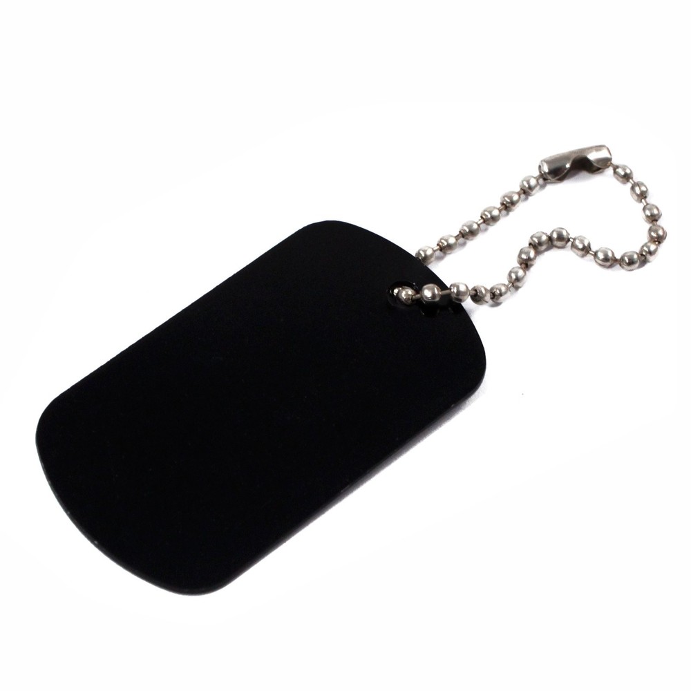 (6 Pack) Aluminum Dog Tag Military GI Blank Key Chain