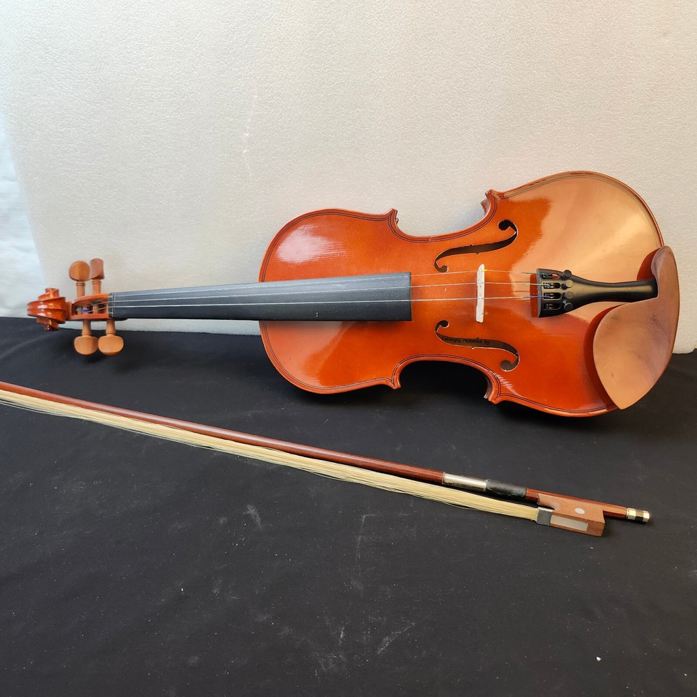 Student Violin w/ Case Bow Rosin String Cheek Rest 4/4 Size