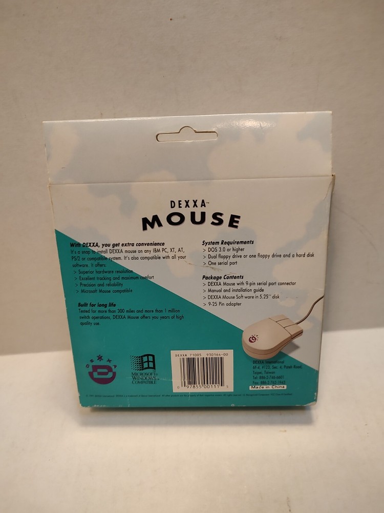 Dexxa By Logitech Mouse Model 7100s (1991)