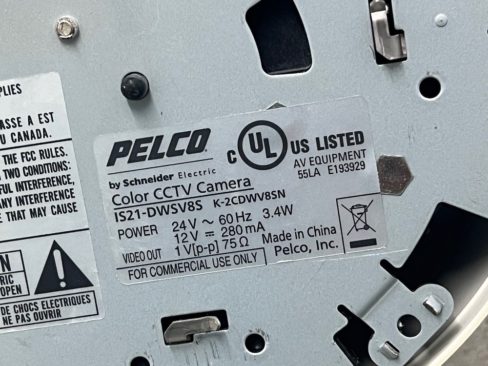 PELCO IS21-DWSV8S Color CCTV Dome Camera