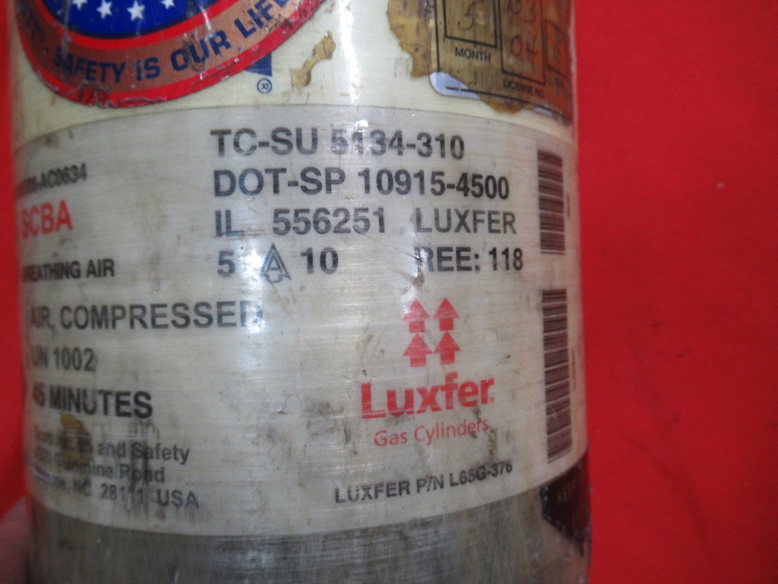 MFG 2010 SCOTT 4500PSI 45 Min SCBA Bottle Tank Cylinder CGA347 valve Air gun PCP