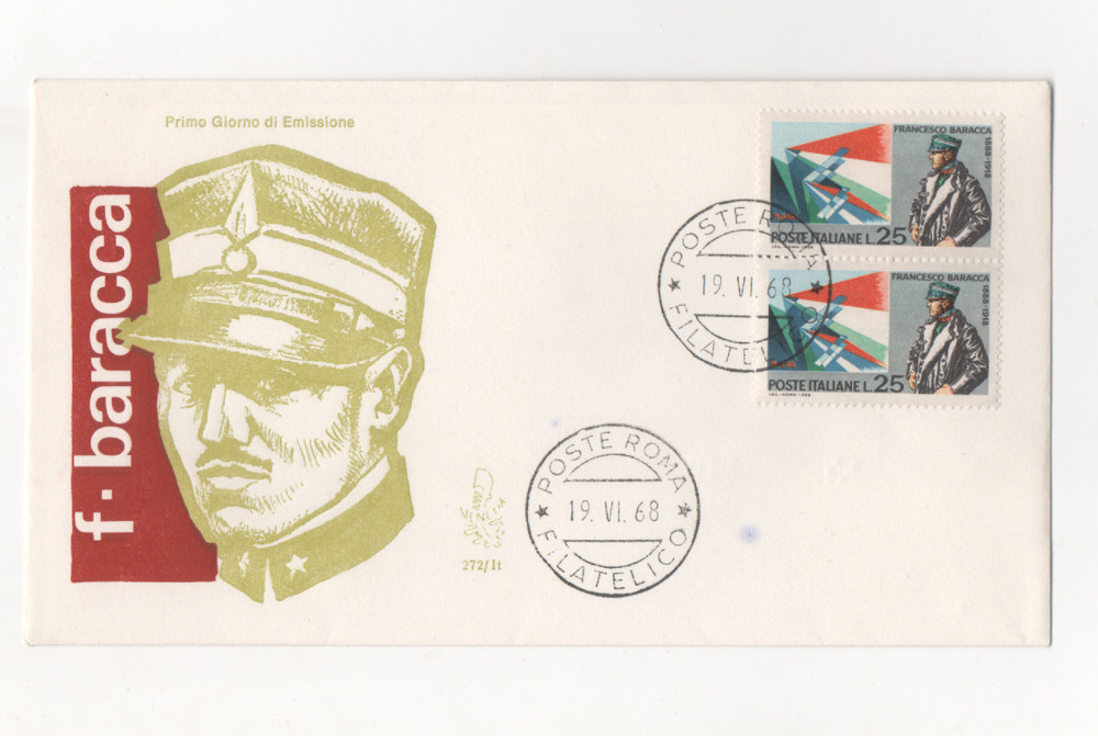 REPUBLIC - FDC - 1968 - FRANCIS - BARRACK - VENETIA