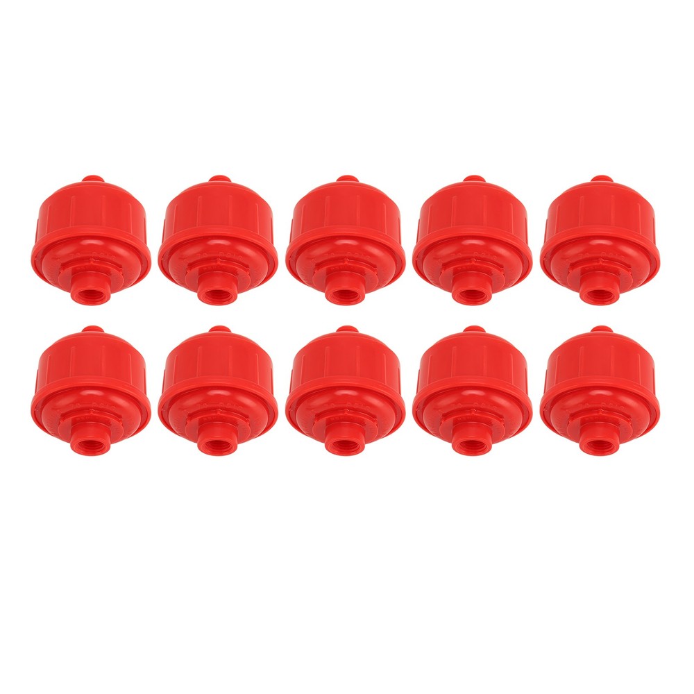 10PCS Disposable Spray Filter Red Wear Resistant 1/4in Thread Plastic