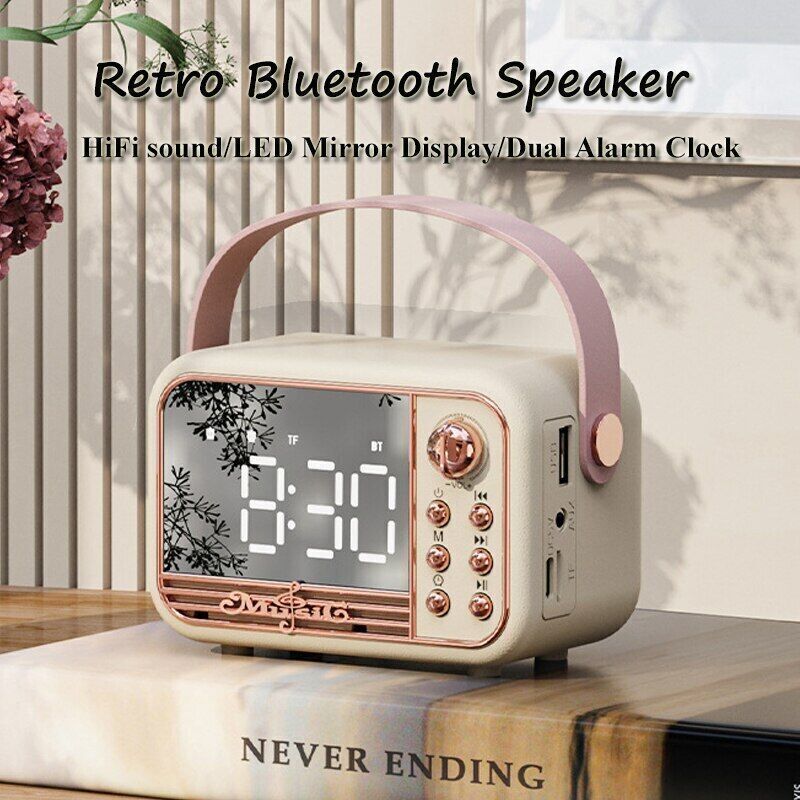 Bluetooth Speaker HIFI Stereo Digital Display Alarm Clock