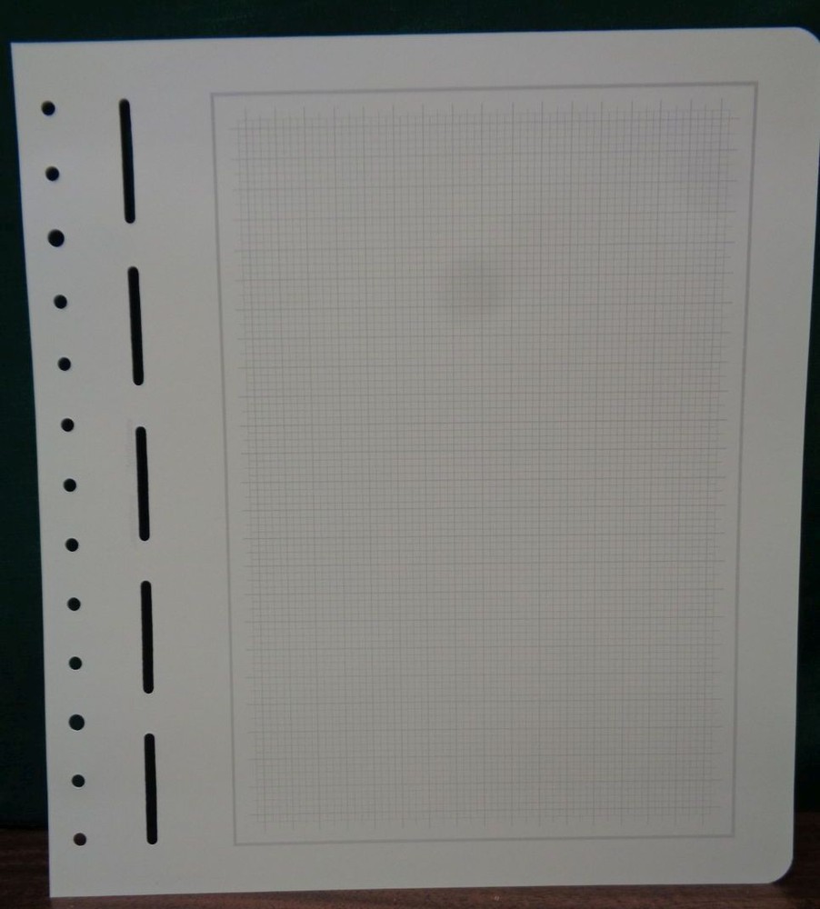 50 Lighthouse Blank Quadrilled pages13 ring binder stamp collection Album 304004