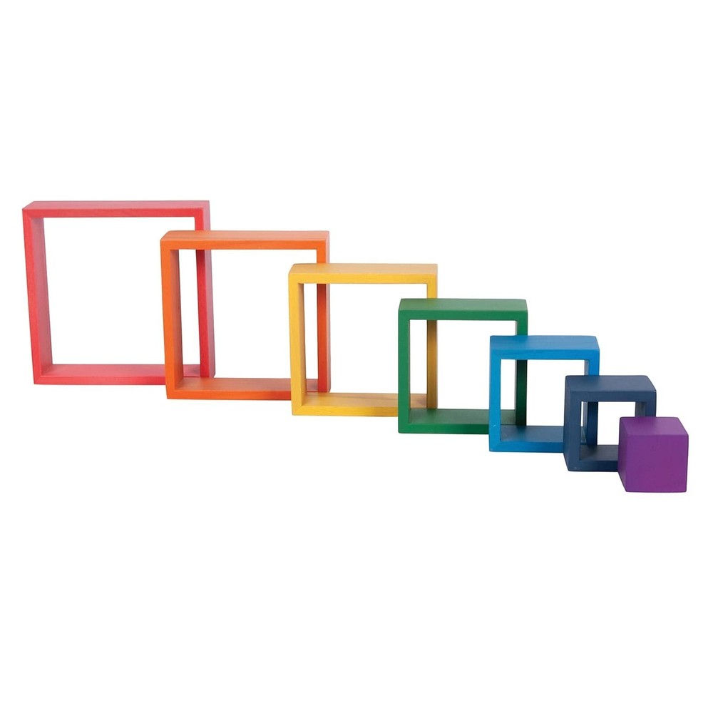 TickiT - 73416 Wooden Rainbow Architect Squares - Nesting Puzzle - Stacking B...