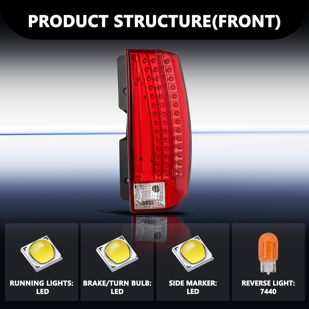 Tail Light Assembly for 2007-2014 Escalade Left Right Sides
