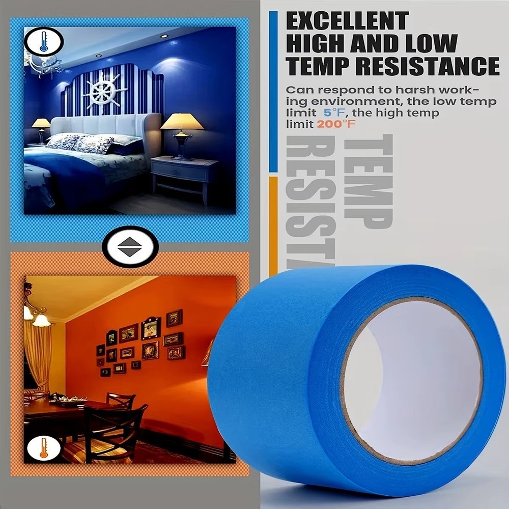 Blue Painters Masking Tape Multi Size Clean Release 4pcs Set