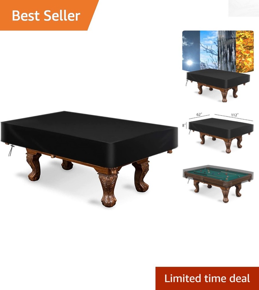 Durable 9FT Pool Table Cover – Windproof & Dustproof for -Round Protection