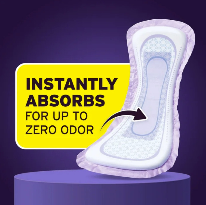 Poise Overnight Incontinence & Postpartum Pads8 Drop Extra Coverage, 72 Count