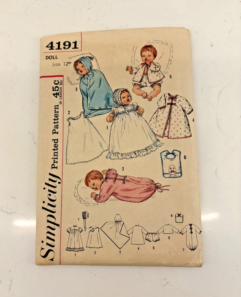 Vintage Simplicity Doll Patterns #2254, 4191, 5419