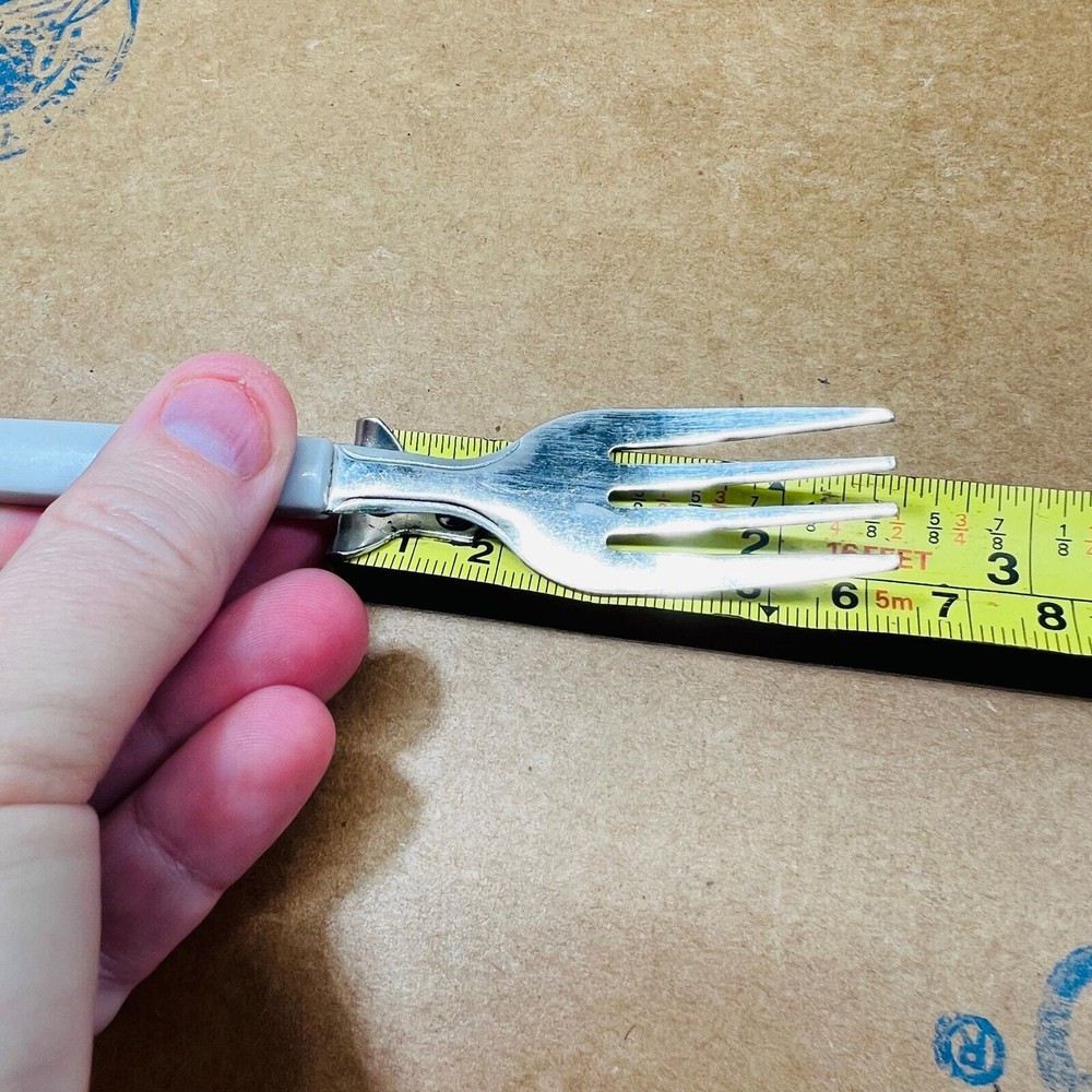 MCM 4 stainless fruit baby forks gray Plastic Handle Flatware Silverware kitchen