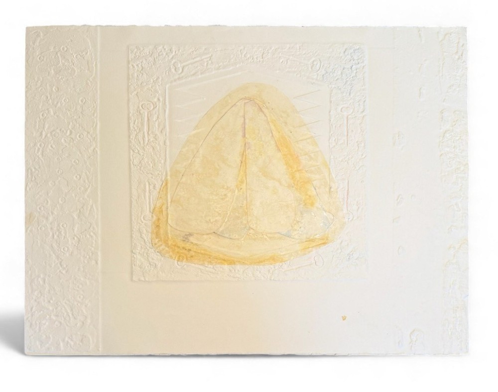 ⭕️ LUIS MAZORRA ARTIST PROOF SIGNED SPACE OBJECT WITH KEYS EMBOSSED MIXED MEDIA