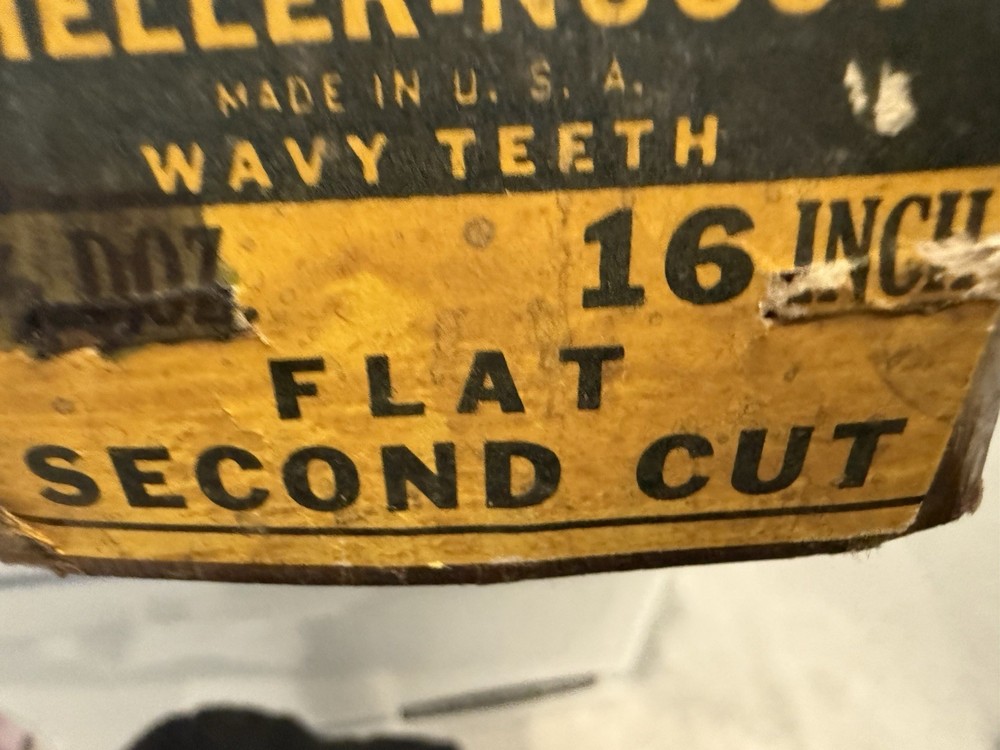 New Heller 16” Flat Second Cut Wavy Teeth File