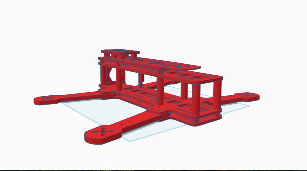 Quadcopter drone body kit for DIY