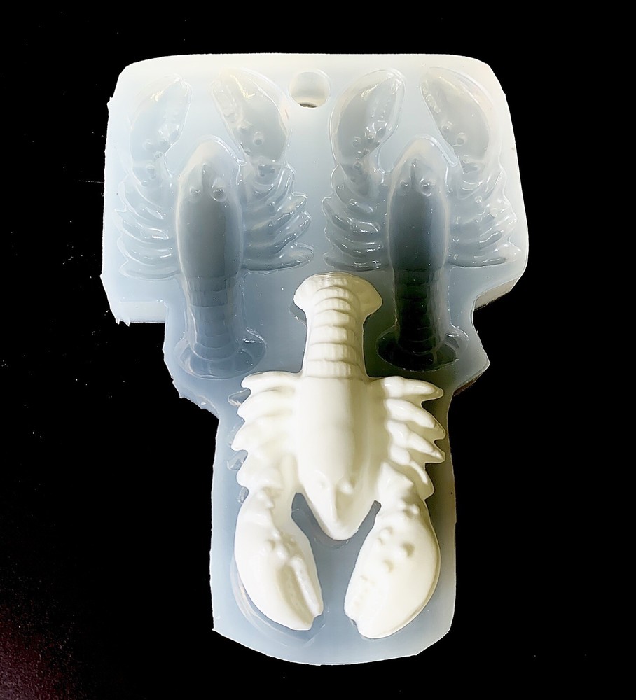 Silicone Lobster Mold 3 cavies easy release