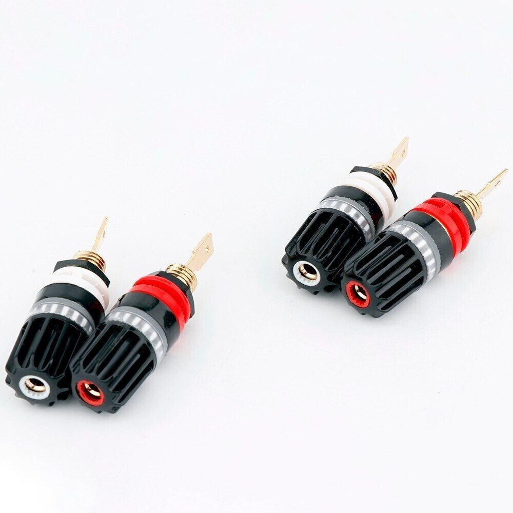4Pcs Binding Post Audiophile Amplifier Speaker Terminal Connector Plug