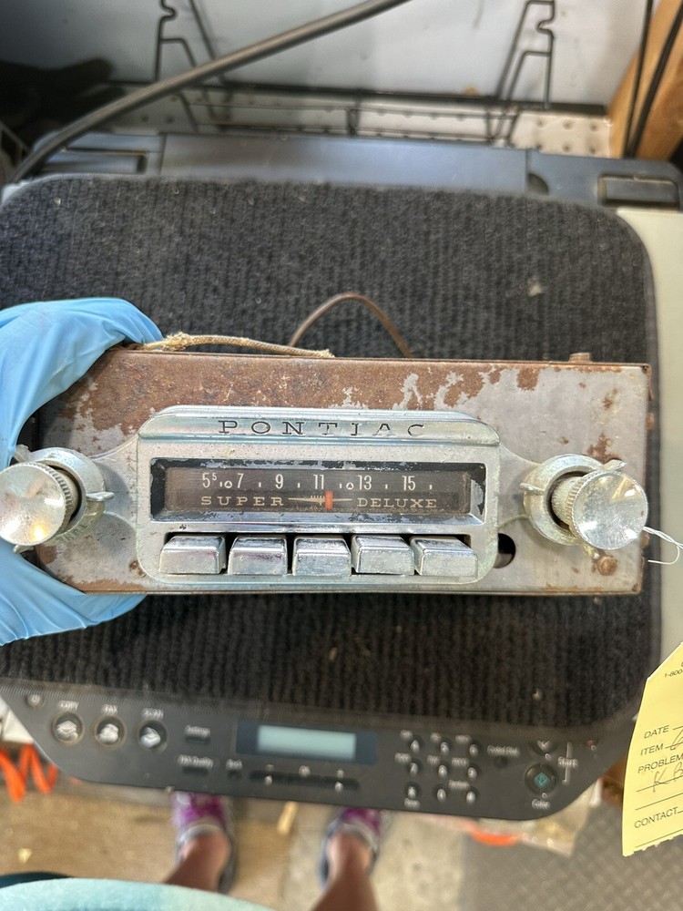 1961 Pontiac AM Pushbutton Radio With Knobs