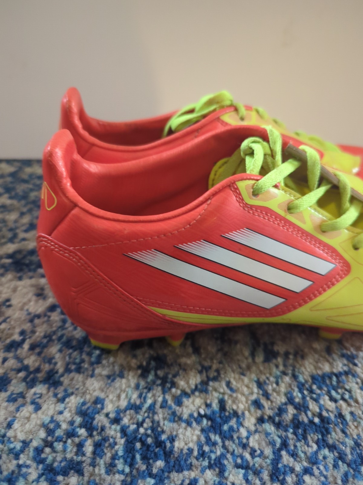 Adidas F50 Adizero HG US 7.5 Outdoor Soccer Cleats V24790 Orange And Yellow Nice