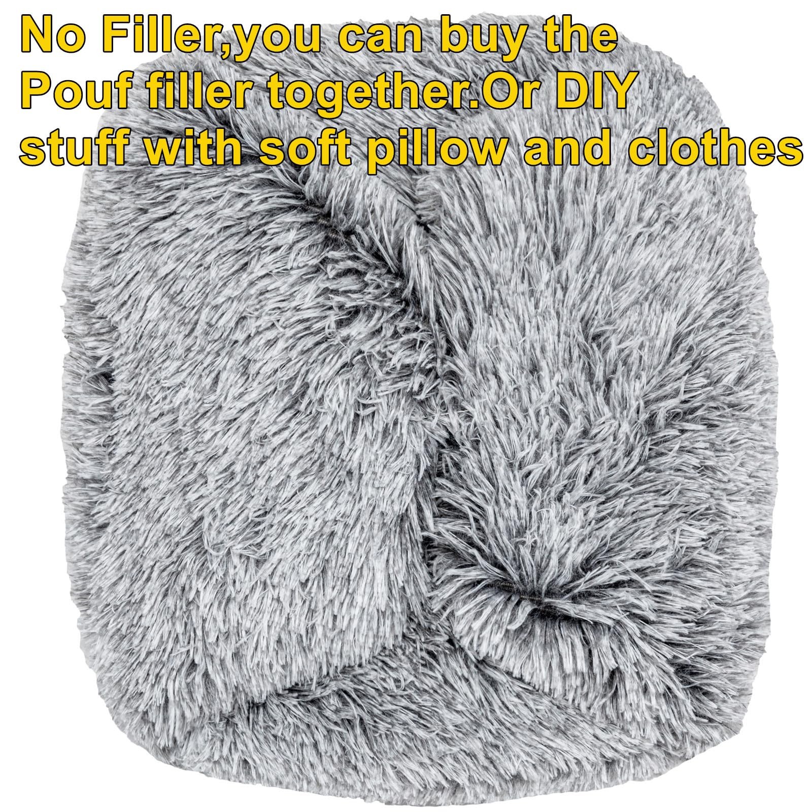 Grey Ottoman Foot Rest No Filler Pouf Ottoman Unstuffed Floor Pouf Ottoman 20x20