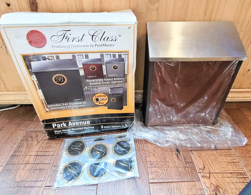 Post Master Steel Wall Mount Mailbox Locking Customizable Colors & Monograms