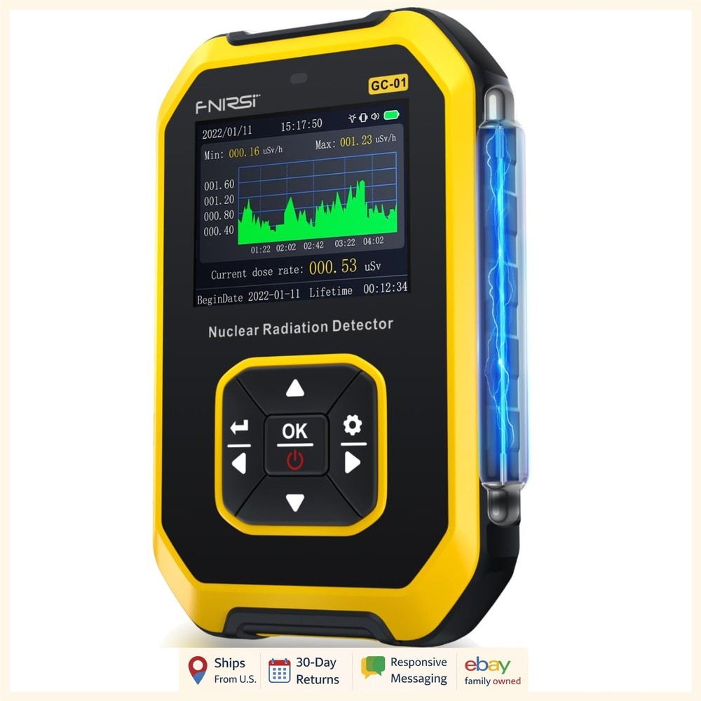 Precision Geiger Counter with Adjustable Alarm Settings and Compact Style