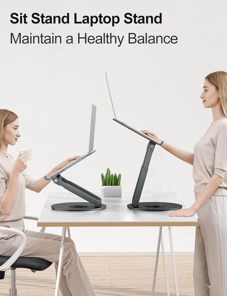Height Adjustable Sit to Stand Riser for MacBook Pro
