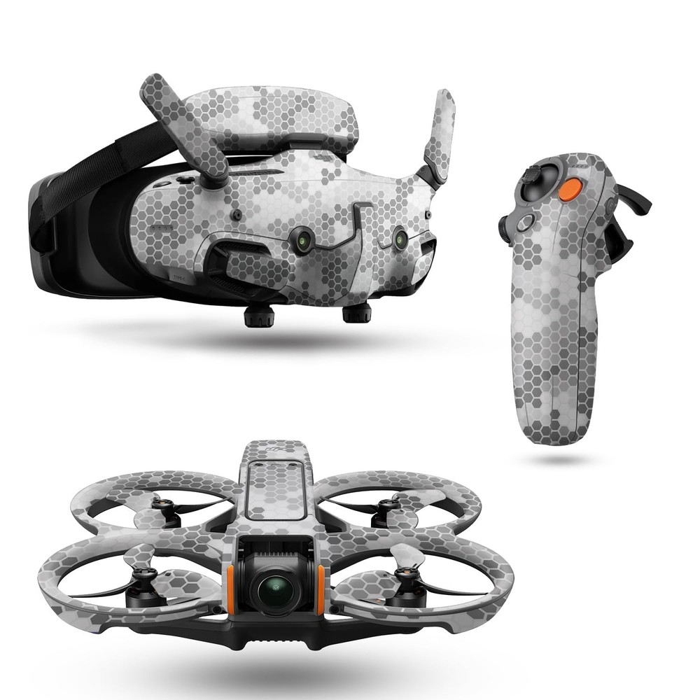 Drone Skin Compatible with DJI Avata 2 Bundle (2024) - Camo Hexadots - Premium 3