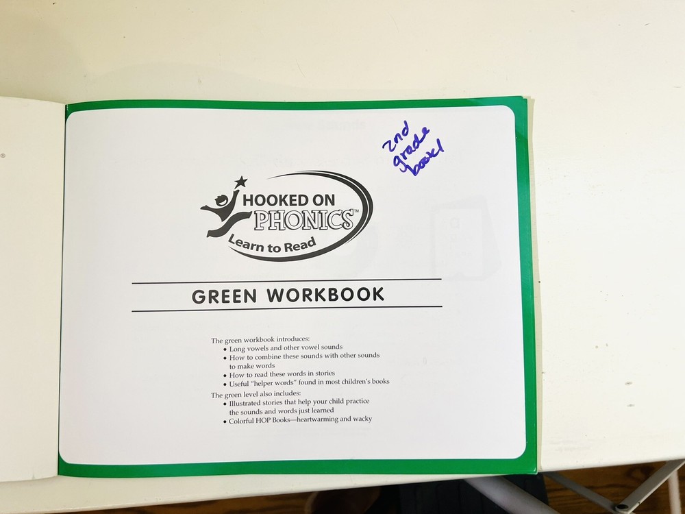 Hooked On Phonics Green Workbook ONLY Learn to Read