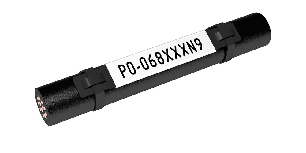 Partex Marking PO-068TWBN9 White Thin Wall Profile 50M
