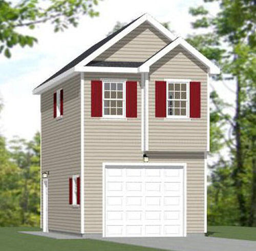 14x28 1-Car Garage -- 791 sq ft -- PDF Floor Plan -- Model 3A
