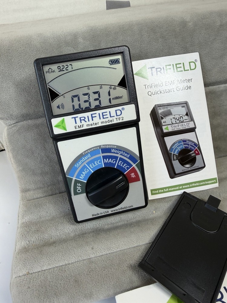 EMF Meter Model TF2 Handheld Detector for 3 Types of EM Fields, Tested & Working