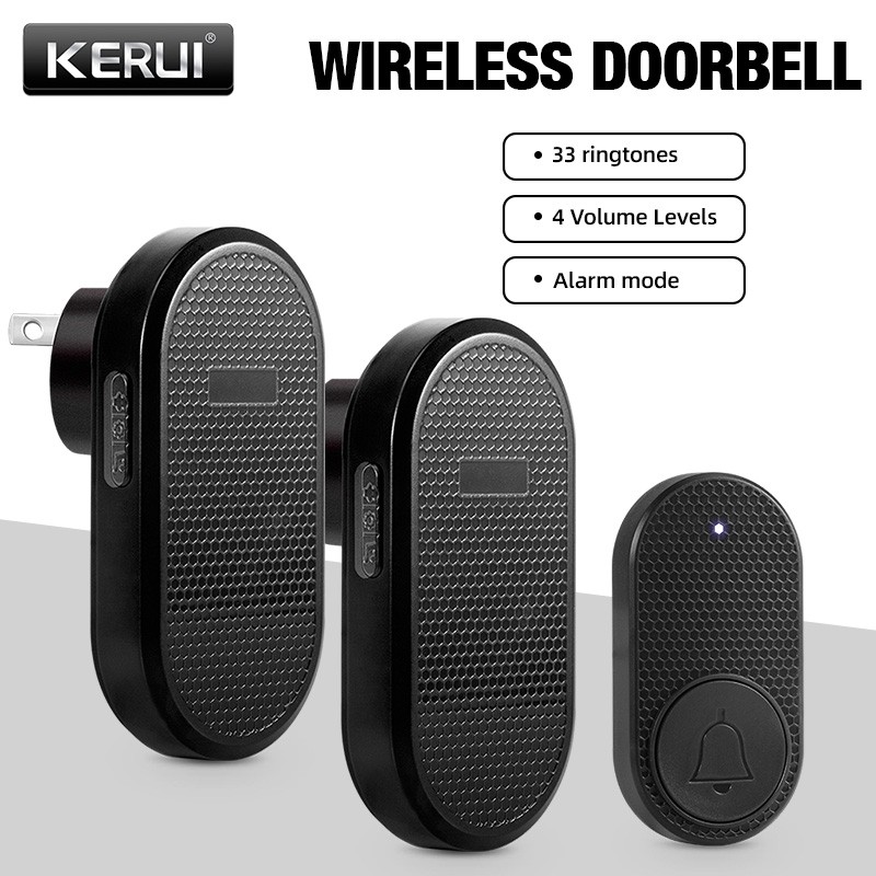 1000FT Wireless Doorbell Waterproof 2 Plugin Receiver Adjustable Volume 33 Chime