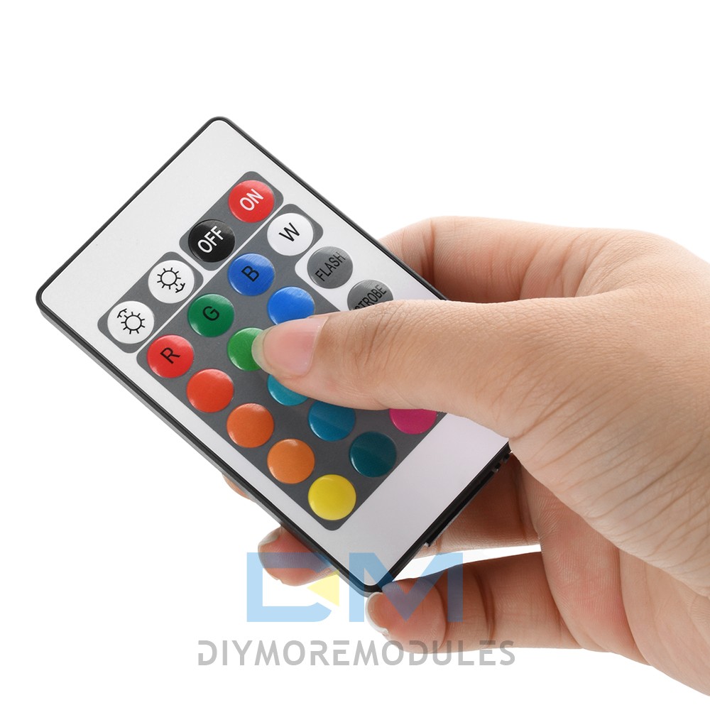 DC 5V RGB Light Board 24 Key IR Wireless Remote Control Switch LED Control