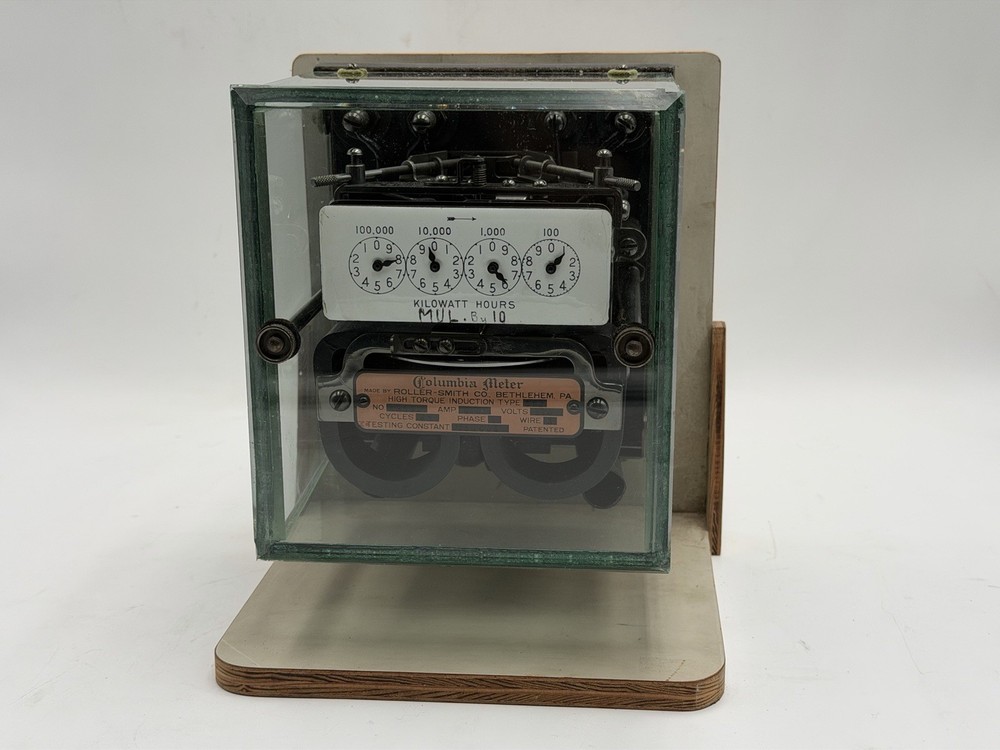 Antique Columbia Electrical Meter Roller-Smith Co High Torque Induction Type CS2