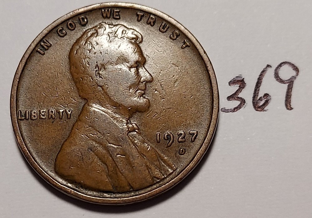 1927-D Lincoln Wheat Cent         #369