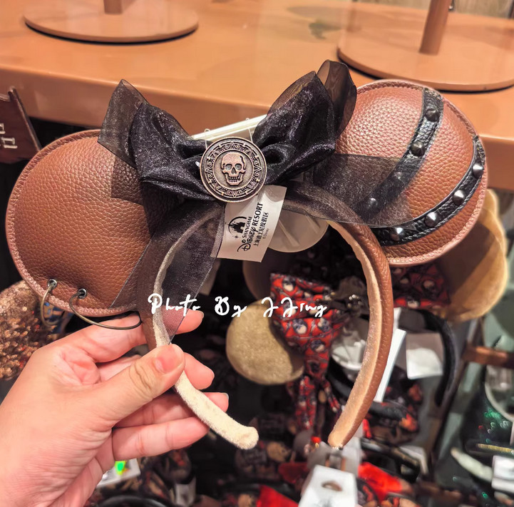 Authentic Disney Parks pirates of the caribbean brown Mickey mouse ears Headband